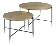 Salontafel set Pilunio goud, Ø84 cm