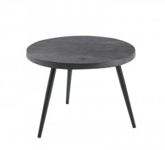 Bijzettafel Fidanza mango black, Ø50 cm