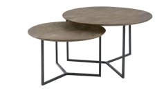 Salontafel set Gatteo mango grey, Ø75 cm