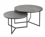 Salontafel set Pilunio nickle, Ø80 cm