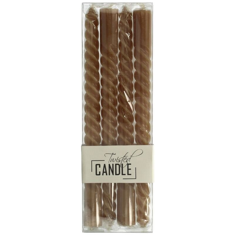 Kaarsen Candele oker wax, 4 stuks