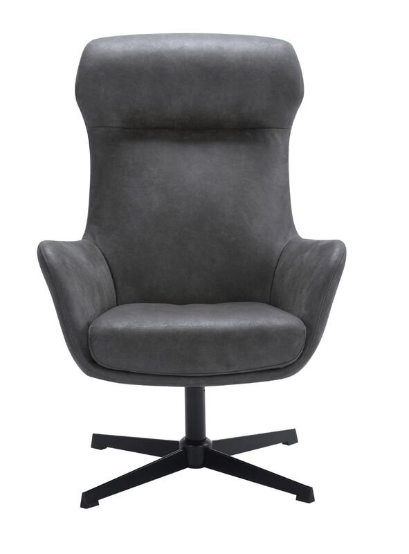 Draaifauteuil Vicenzo antraciet microleder, 70x85x105 cm